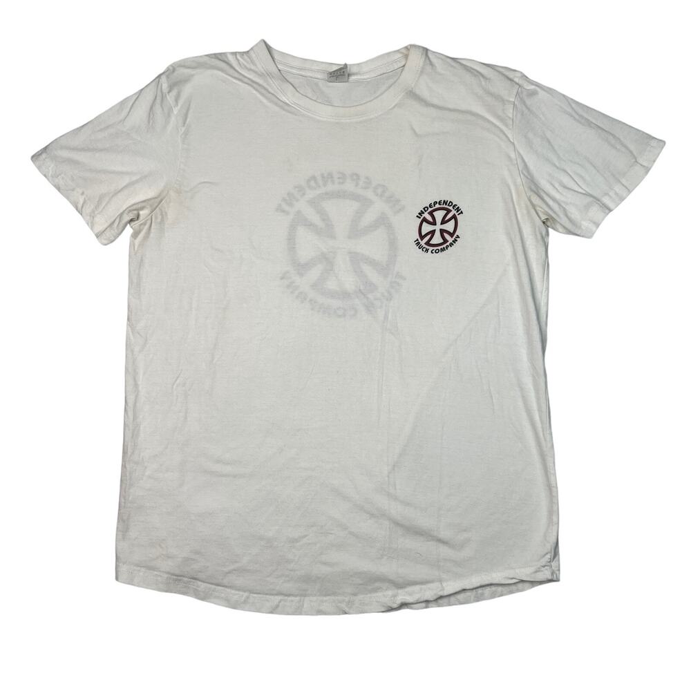 Independent Truck Company Spectrum Logo Skateboard T-Shirt White Womens L Large